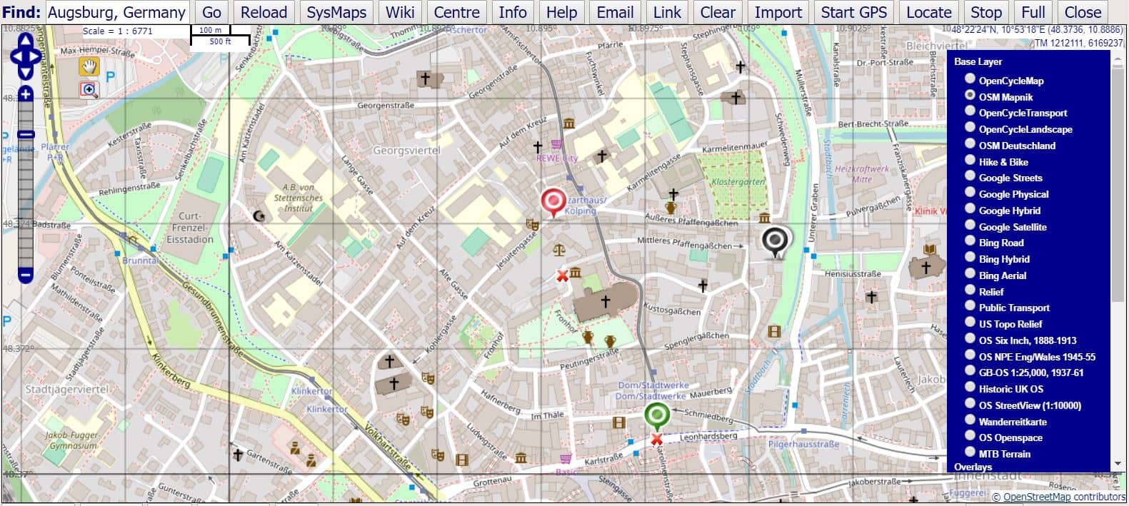 OpenStreetMap / Google / Bing Examples